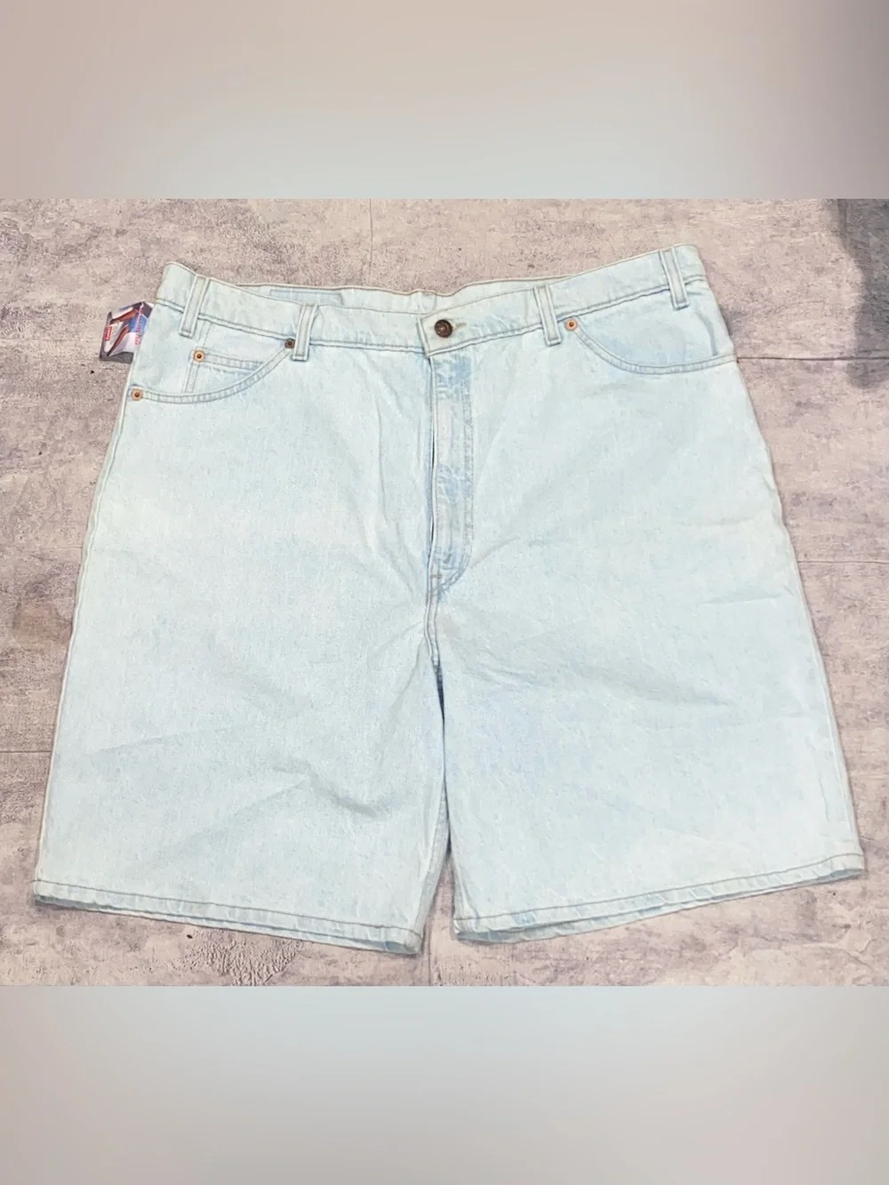 NWT 90s Levi’s Made In USA Orange Tab 550 Denim Jeans Shorts 42 Relaxed Vintage